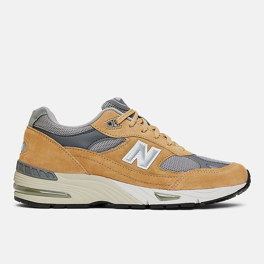 New Balance MADE in UK 991 Shoes Tan with Grey and Dark Grey